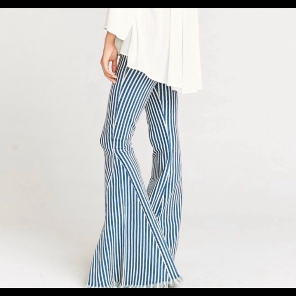 Show Me Your MuMu The Berkeley Zip Up Bells Sea and Sand Stripe Like New